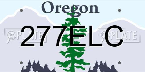 277ELC Oregon License Plate