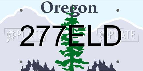 277ELD Oregon License Plate