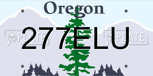 277ELU Oregon License Plate
