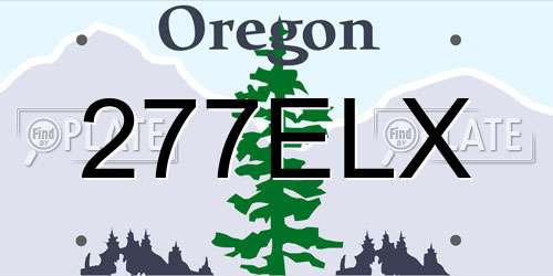 277ELX Oregon License Plate