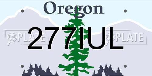 277IUL Oregon License Plate