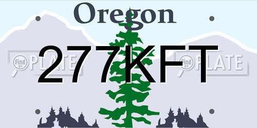 277KFT Oregon License Plate