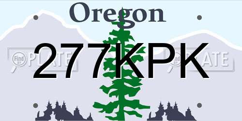 277KPK Oregon License Plate