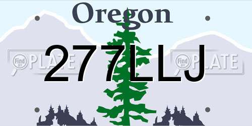 277LLJ Oregon License Plate