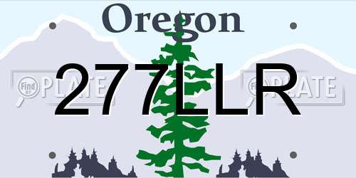 277LLR Oregon License Plate