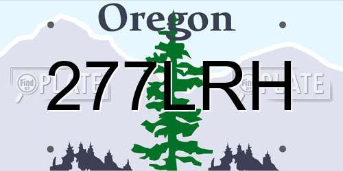 277LRH Oregon License Plate