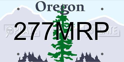 277MRP Oregon License Plate