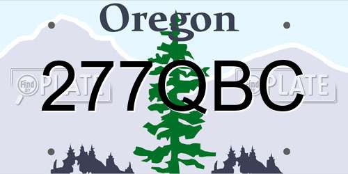 277QBC Oregon License Plate