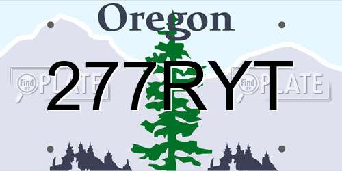 277RYT Oregon License Plate