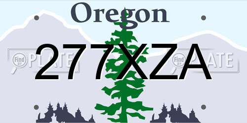 277XZA Oregon License Plate