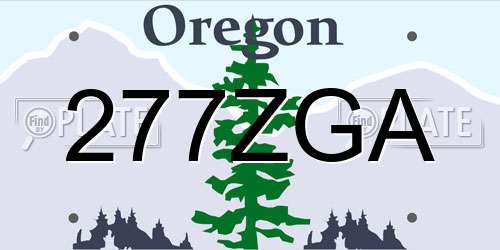 277ZGA Oregon License Plate