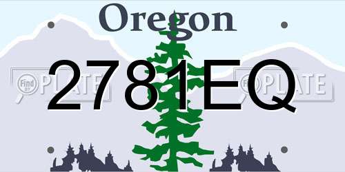 2781EQ Oregon License Plate