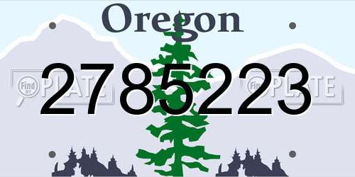2785223 Oregon License Plate