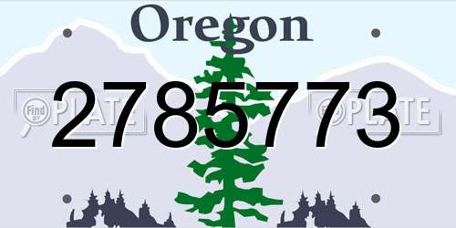 2785773 Oregon License Plate