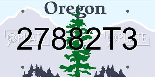 27882T3 Oregon License Plate