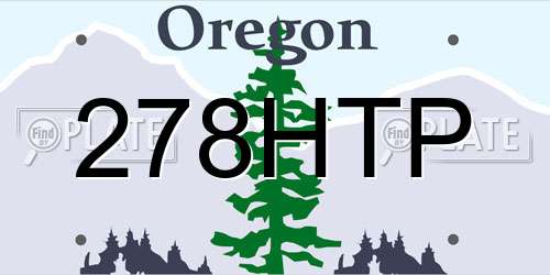 278HTP Oregon License Plate
