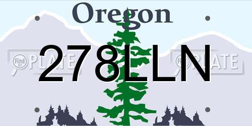 278LLN Oregon License Plate