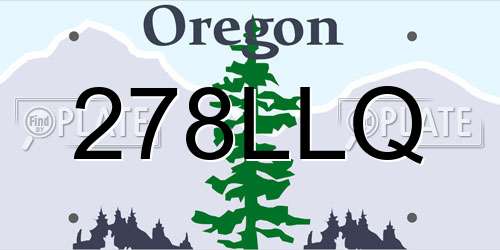 278LLQ Oregon License Plate