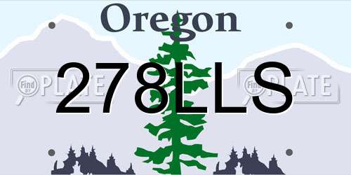 278LLS Oregon License Plate