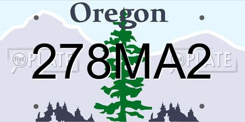 278MA2 Oregon License Plate