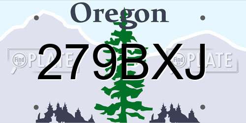 279BXJ Oregon License Plate
