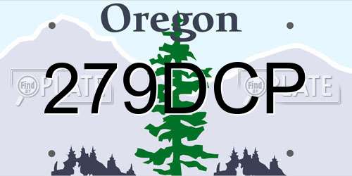 279DCP Oregon License Plate