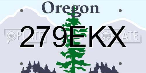 279EKX Oregon License Plate