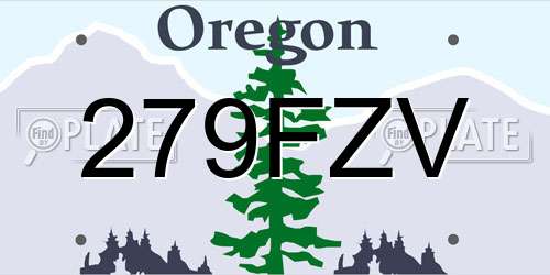 279FZV Oregon License Plate