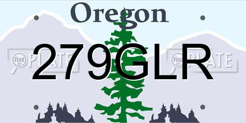279GLR Oregon License Plate