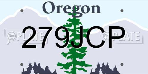 279JCP Oregon License Plate