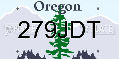 279JDT Oregon License Plate