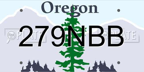 279NBB Oregon License Plate