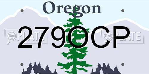 279OCP Oregon License Plate