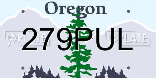 279PUL Oregon License Plate