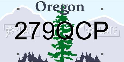 279QCP Oregon License Plate