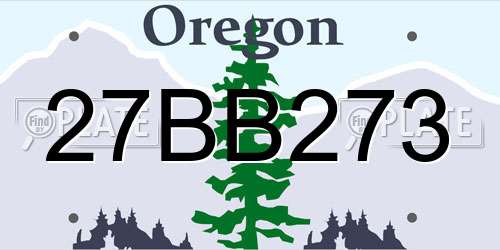 27BB273 Oregon License Plate