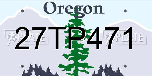27TP471 Oregon License Plate
