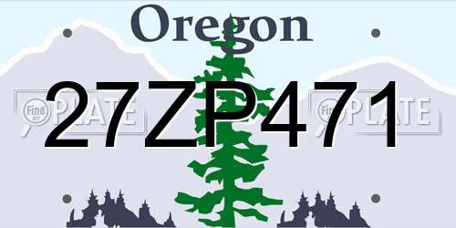 27ZP471 Oregon License Plate