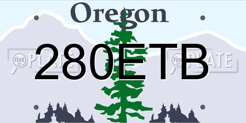 280ETB Oregon License Plate