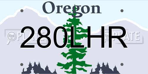 280LHR Oregon License Plate