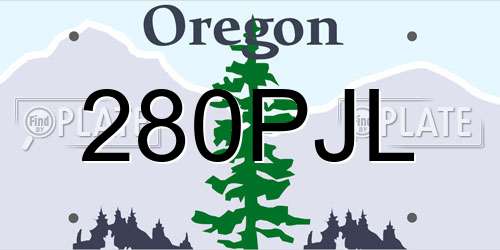 280PJL Oregon License Plate