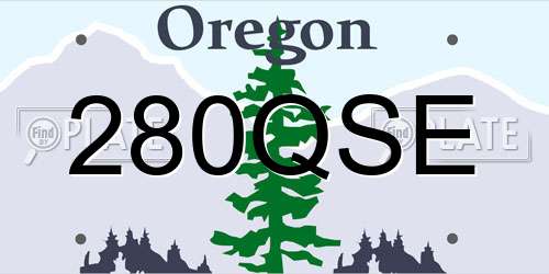 280QSE Oregon License Plate