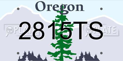 2815TS Oregon License Plate