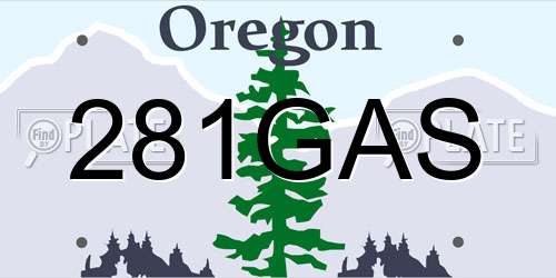 281GAS Oregon License Plate
