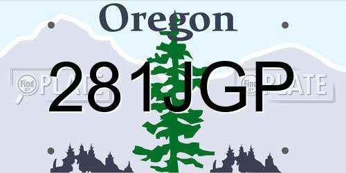 281JGP Oregon License Plate