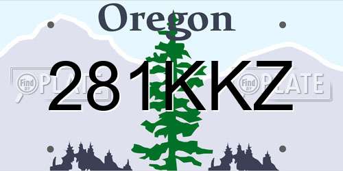 281KKZ Oregon License Plate