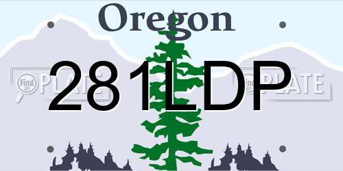 281LDP Oregon License Plate