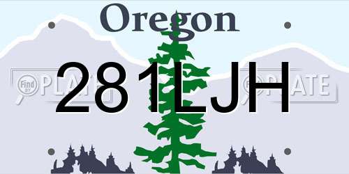 281LJH Oregon License Plate