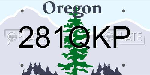 281QKP Oregon License Plate