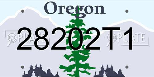 28202T1 Oregon License Plate